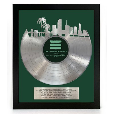 Platinum Framed 12" Record - Skyline+Custom Backer - 15 x 18