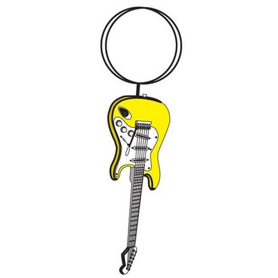 Electric Guitar Executive Key Chain w/Mirrored Back (2 Square Inch)