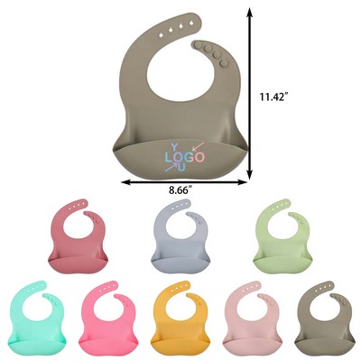 Silicone Baby Bib with Adjustable Design