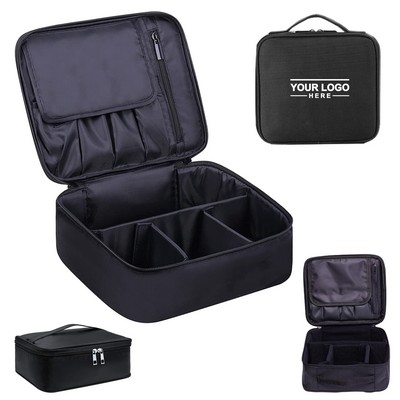 Travel Makeup Case, Multi-Compartment Cosmetic Organizer Bag
