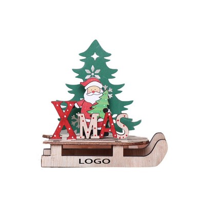 Diywooden Christmas Sleigh Tabletop Decor-Small