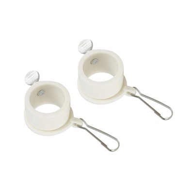 1",1.25",1.5",2" White Plastic Rotating Flagpole Clips