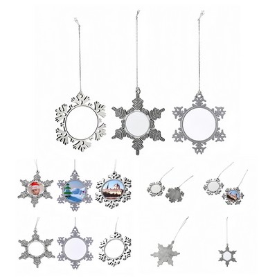 Metal Creative Christmas Snowflake Pendant