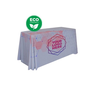 4' 4-Sided Recycled Polyester Table Throw - Dye Sublimation Print