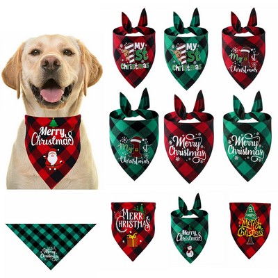 Pet Christmas Triangle Bandana Bib Scarf