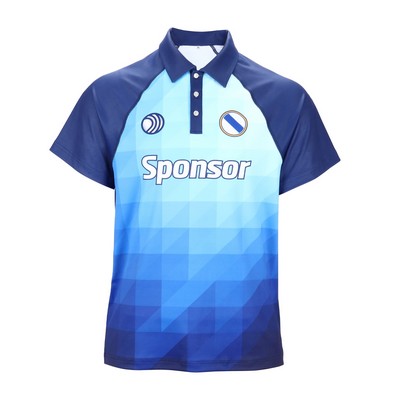 Custom Full Color Dye Sublimation Performance Short Sleeve Polo Shirt
