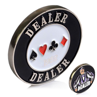 Texas Hold'em Poker Zinc Alloy Dealer Chip