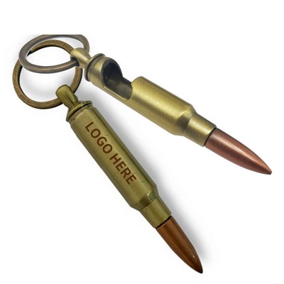 Bullet-Shaped Keychain Bottle Opener