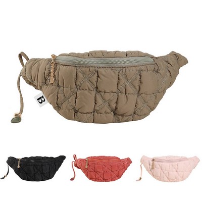 Crinkled Down Cotton Cloud Cross Body Bag
