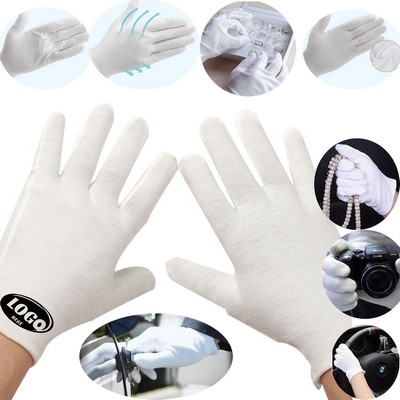 White Soft Cotton Work Gloves