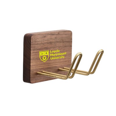 Walnut Solid Wood Hair Dryer Holder Easy Install