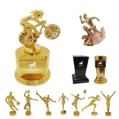Alloy Golden Statues Award and Trophies with Custom Engraving
