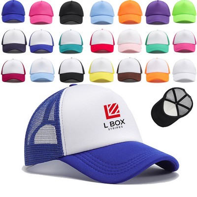 5 Panel Trucker Cap Premium Foam Trucker Hat