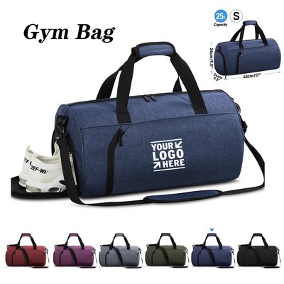 Women Men Adjustable Detachable Shoulder Strap Gym Workout Sports Bag With Shoe Compartment