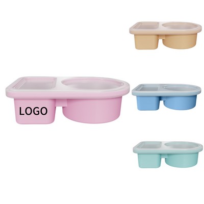Portable Divided Silicone Snack Container