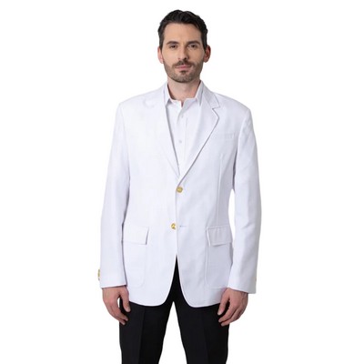 Executive Apparel - Men's 6-Pocket Single-Breasted White Blazer