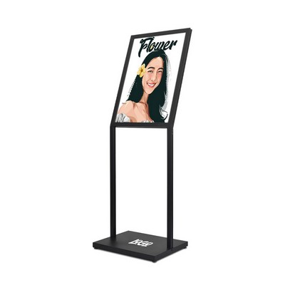 H Shape Metal Outdoor Single Side Display Stand