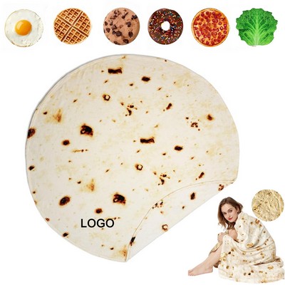 60" Burritos Tortilla Throw Blanket