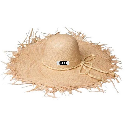 Natural Raffia Straw Wide Brim Sun Hat