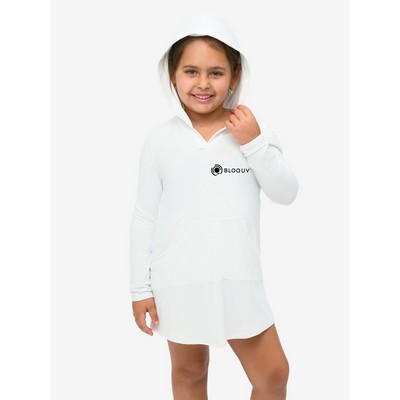 BloqUV Kid's Sun Protection UPF 50+ Long Sleeve Hoodie Dress