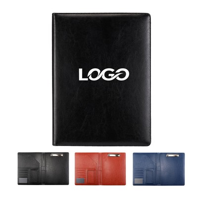 10 Pcs MOQ Multi-Functional Business Leather Portfolio