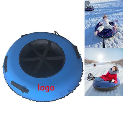Thickened Wear-Resistant Ski Snow Sled with Cushion