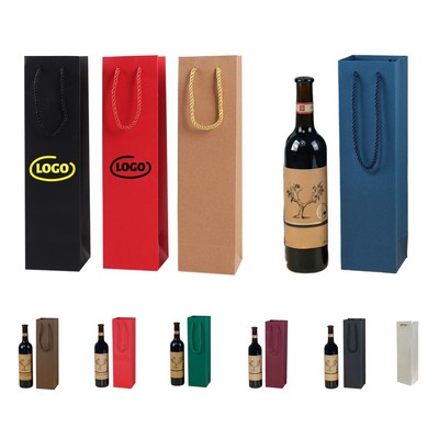 Wine Single Bottle Tote Bag
