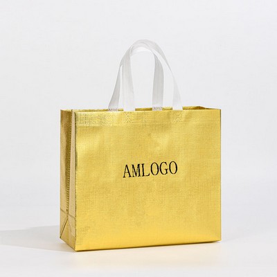 Sleek Metallic Laminated Shopping Totes
