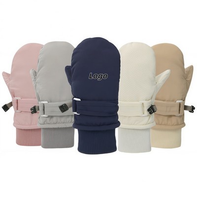 Quick Dry Thermal Gloves for Kids with Waterproof Fleece Lining and Ribbed Cuffs