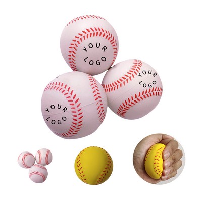 Polyurethane Baseball Style Hand Squeeze Toy
