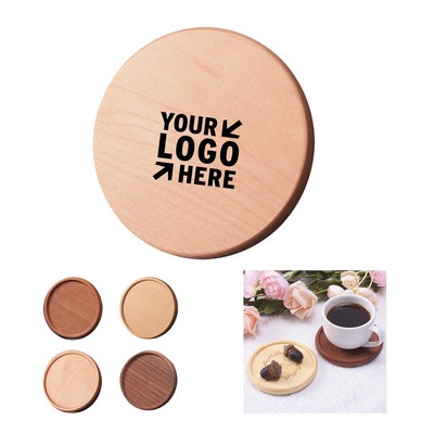 Round Wood Cup Coaster