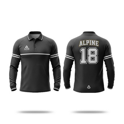 Sublimation Long Sleeve Polo - Performance Mesh Options - Men, Women, Kids
