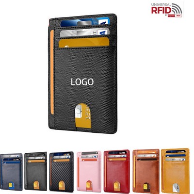 RFID Blocking Front Pocket Wallet with Hidden Cash Compartment