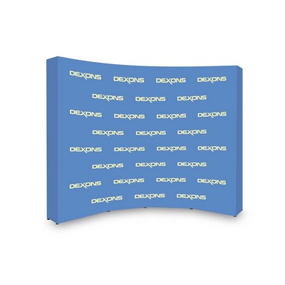 10' x 8' Step and Repeat Fabric Pop Up Curved Display Package