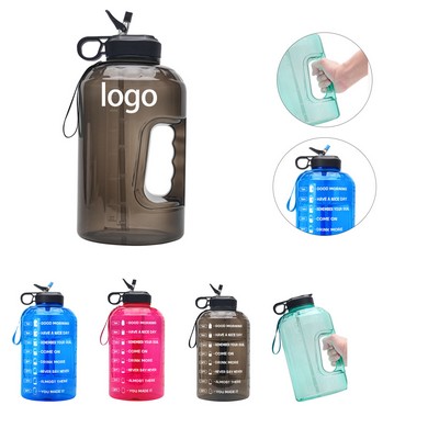 Large 1 Gallon Motivational Water Bottle With Time Marker
