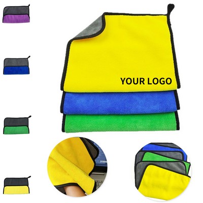 Coral Velvet Microfiber Car Cleaning Towel