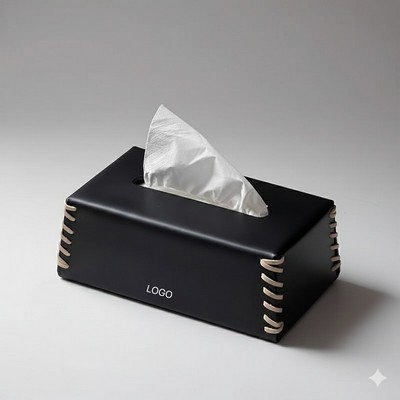 PU Leather Tissue Box High Aesthetic Value Modern High-End Minimalist Desktop Napkin Dispenser