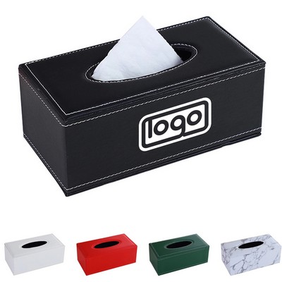 Rectangular PU Leather Tissue Box