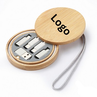 60W Bamboo 6-In-1 Cable Organizer Kit