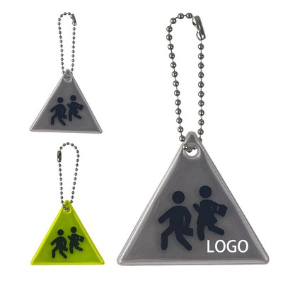 PVC Reflective Pendant Keychain(Triangle)