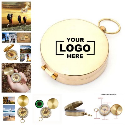 Vintage Copper Pocket Compass