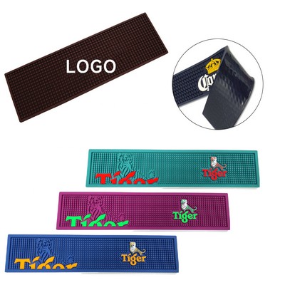 Heavy Duty Vinyl Bar Counter Rail Mat - 3 1/2" x 21"