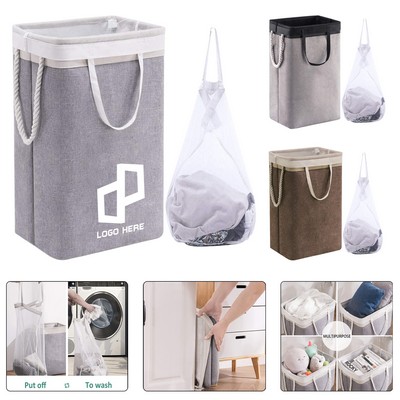 Cotton And Linen Dirty Clothes Storage Basket-Size S