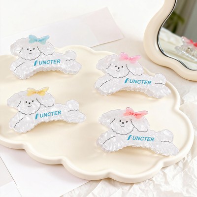 3.8" Puppy Hair Clip Dog Shape Claw Clip for Women