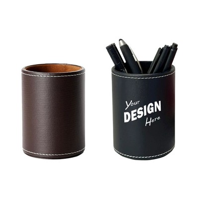 Leather Round Pen Holder