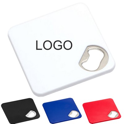 ABS Square Coaster with Bottle Opener