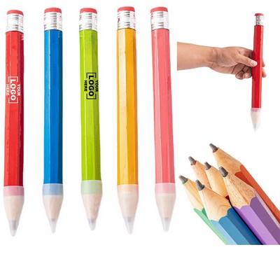13" Novelty Oversized Wooden Colored Pencils W/ Cap