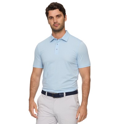 Flag & Anthem Men's Baldwin SS Striped Mesh Performance Polo