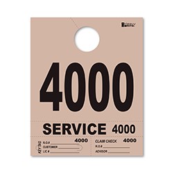 4000-4999 Heavy Bright™ Tan Premium Service Dispatch Number Tag