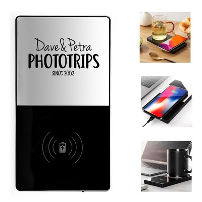 Wireless Charging Cup Warmer with Mirror